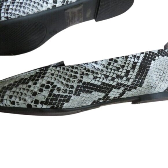 Lulus Emmy Vegan Leather Python Snake Embossed Ballet Flats Driving Moccasins 7 - Picture 7 of 12